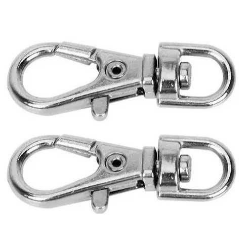 Mosquetão Fecho Prata 35 mm 20/50 Peças - Gancho Lagosta em Oferta na Shopee