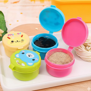 kit 4 Mini porte molho lancheira infantil marmita / pote potinho animais / bisnaga bisnaguinha ketchup maionese mostarda em Oferta na Shopee