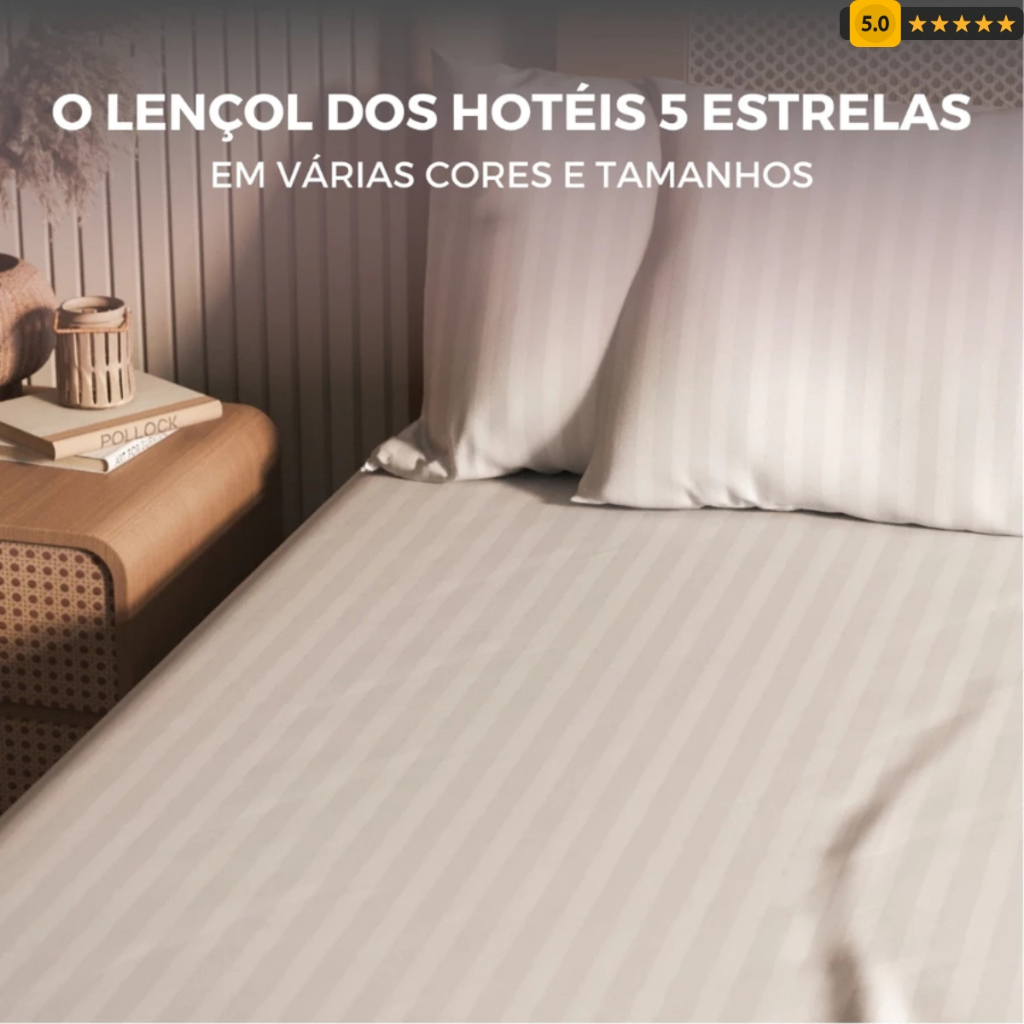 Jogo de Lençol Padronado 3 peças 500 Fios Hotel 5 Estrelas Cama Solteiro Casal Queen King Micro em Oferta na Shopee