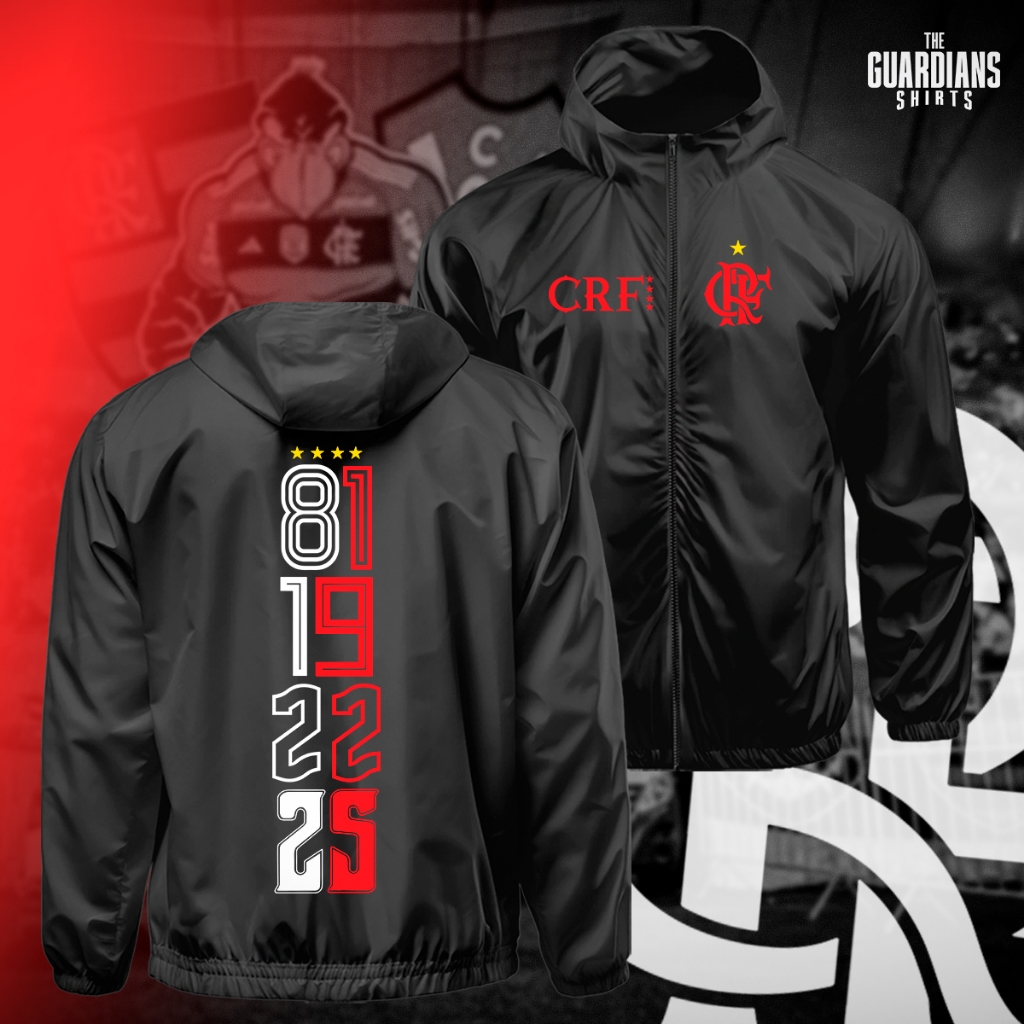 Corta-Vento Masculino - Primeiro Brasileiro Tetra Tecido Esportivo Leve - FLAMRJ 81,19,22 E 25 em Oferta na Shopee