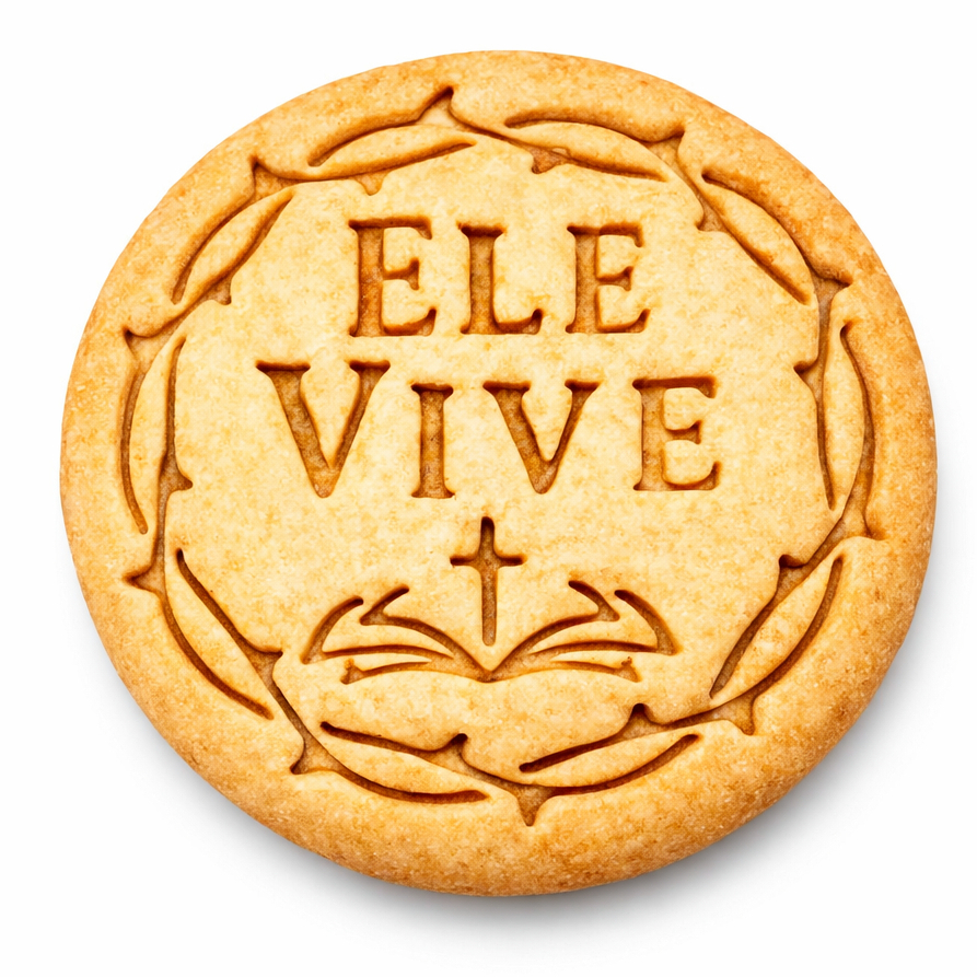Cortador de Biscoito Ele Vive Cristão Páscoa Coroa Religioso para Biscoitos Decorados