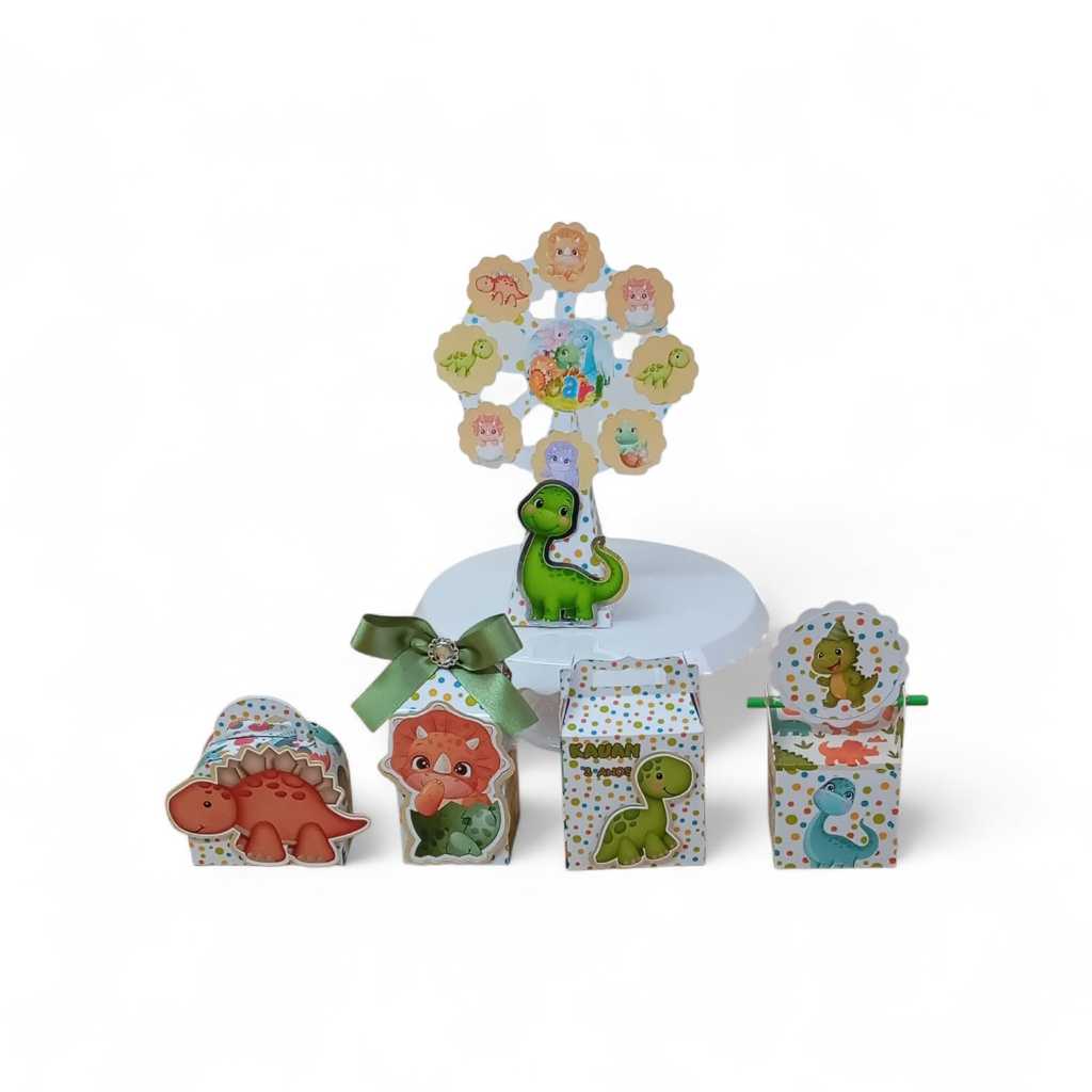 Kit Festa Personalizado- Caixinhas DINOSSAURO CUTE Lembrancinhas Aniversários Festa ENVIO RÁPIDO