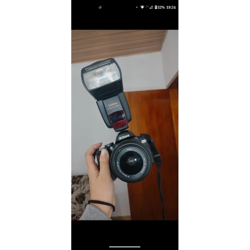 kit fotográfico Câmera Nikon DSLR com lente Nikon DX 18-55mm VR