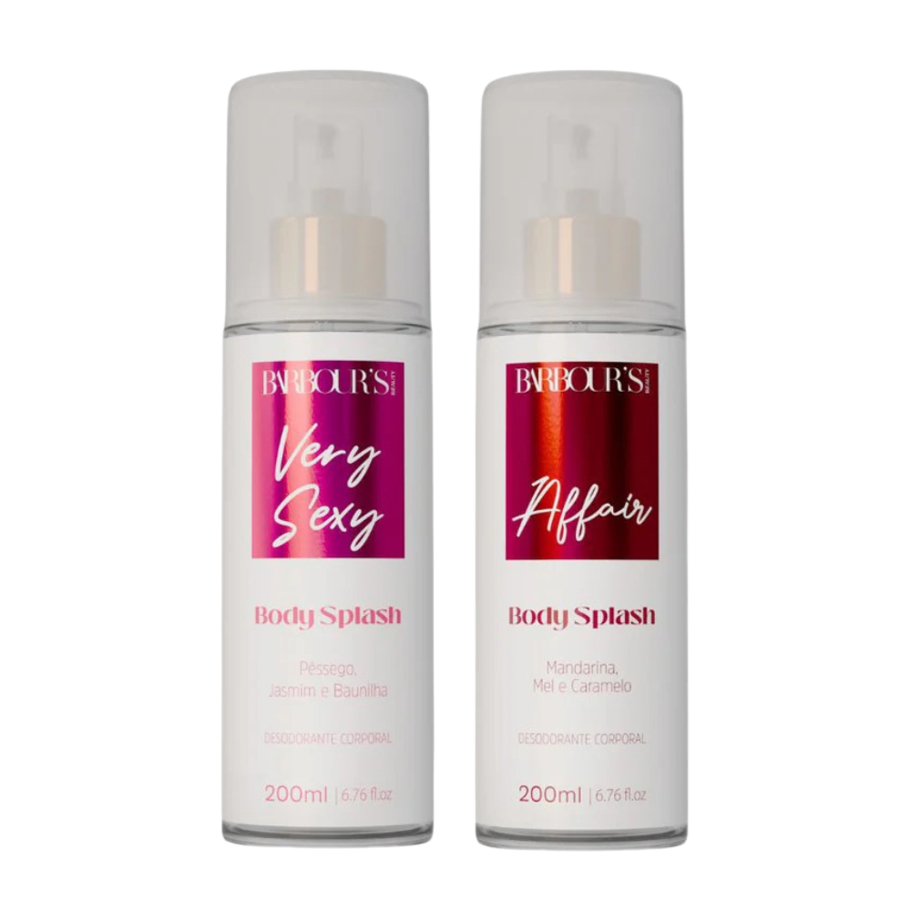 Kit 2x Body Splash Feminino Very Sexy + Affair 200ml | Floral Sensual Inspirado em Importados | Barbour’s Beauty em Oferta na Shopee