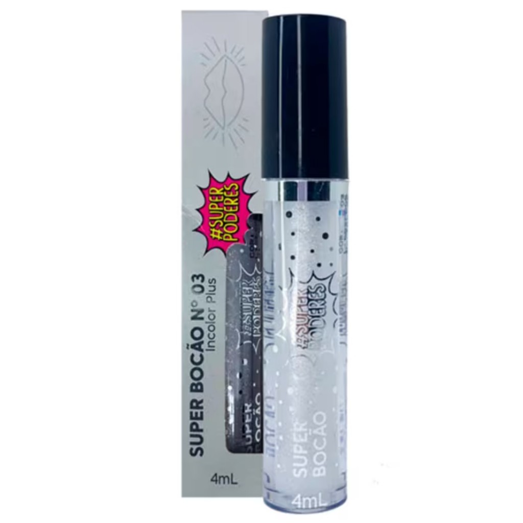 Gloss Labial Super Bocão - Super Poderes / Incolor Plus Nº 03