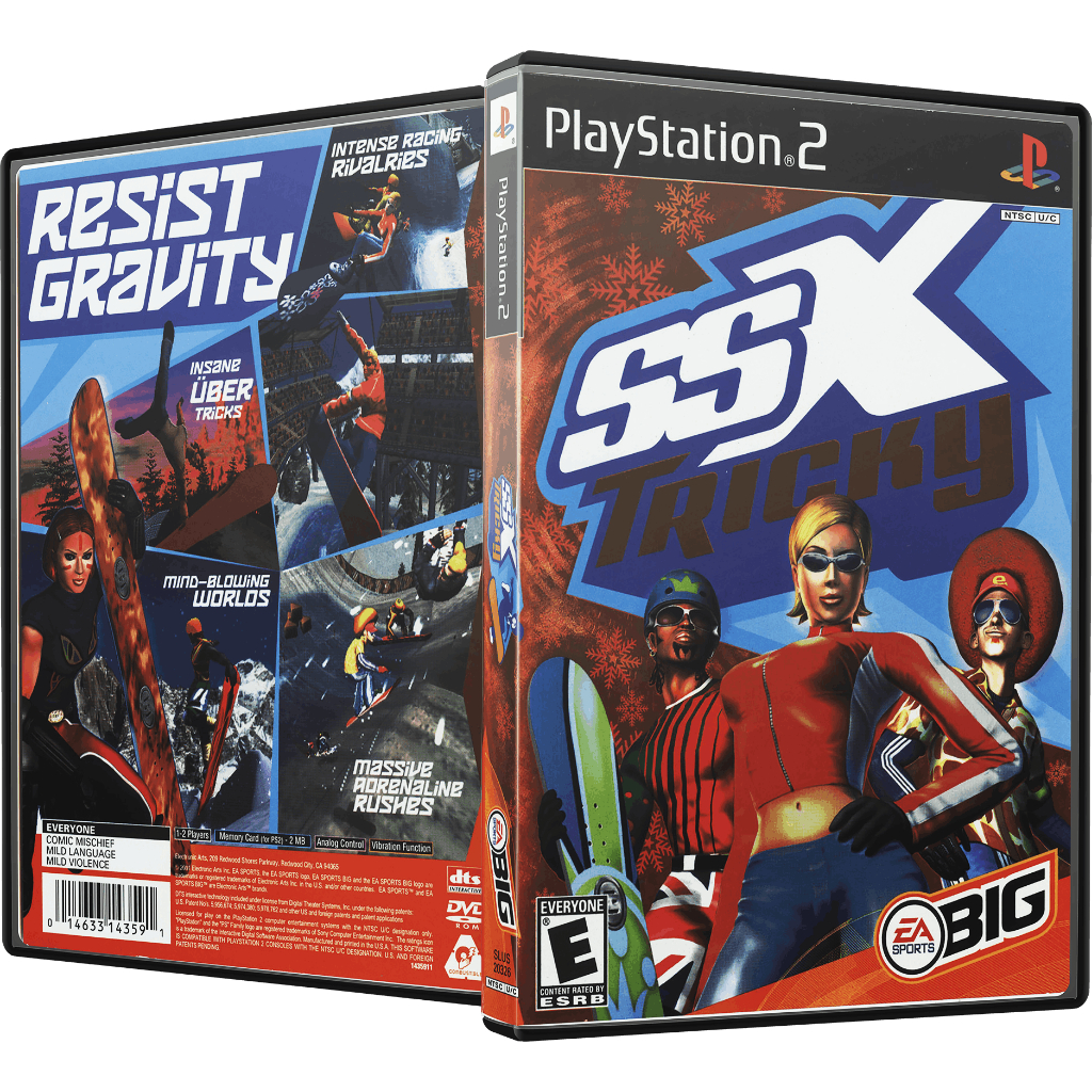 SSX Tricky PS2 – Mídia Física Com Encarte + Box Completo