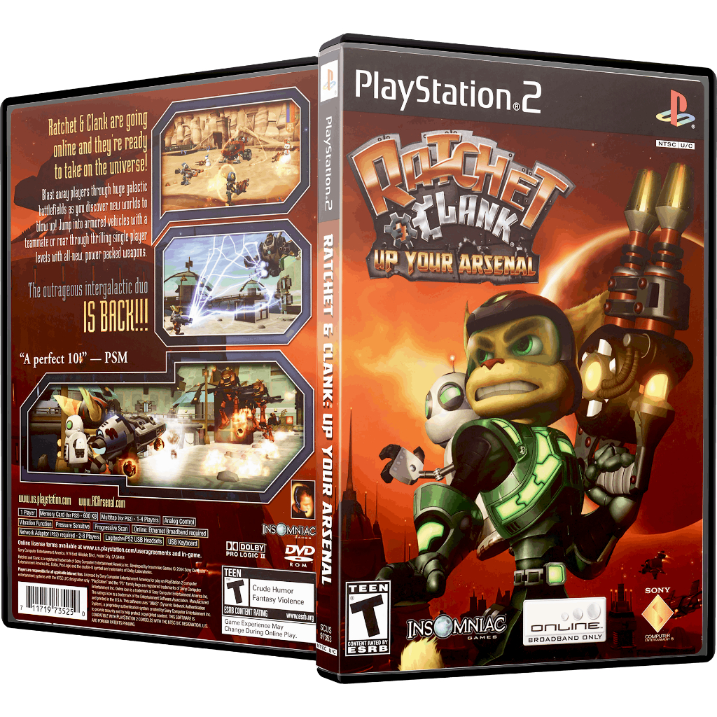 Ratchet & Clank: Up Your Arsenal PS2 – Mídia Física Com Encarte + Box Completo