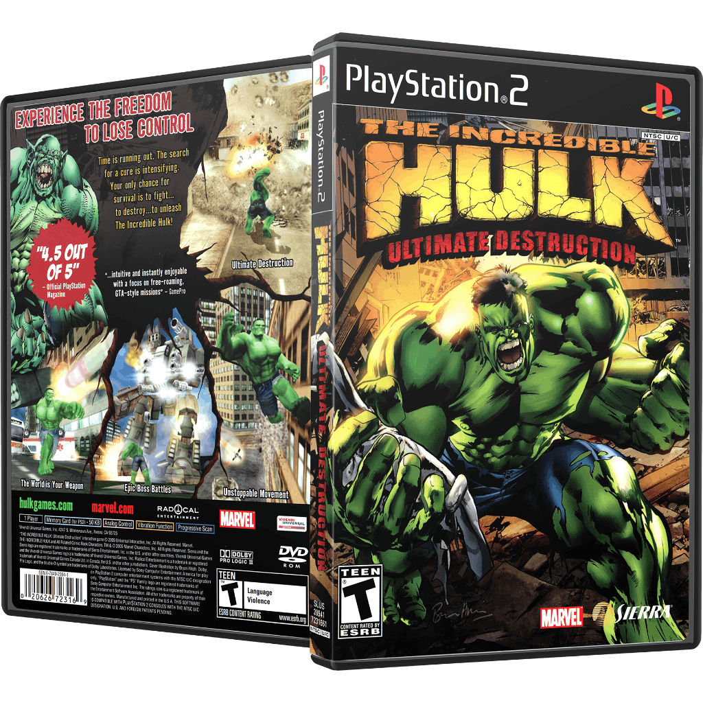 The Incredible Hulk - Ultimate Destruction PS2 – Mídia Física Com Encarte + Box Completo