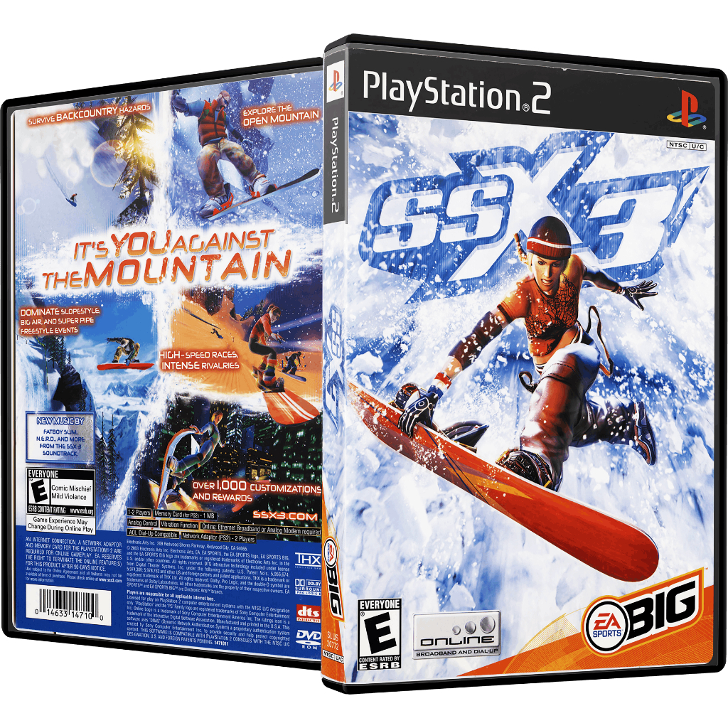 SSX 3 PS2 – Mídia Física Com Encarte + Box Completo