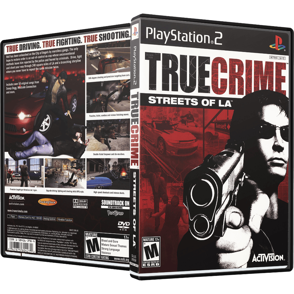 True Crime: Streets of LA PS2 – Mídia Física Com Encarte + Box Completo