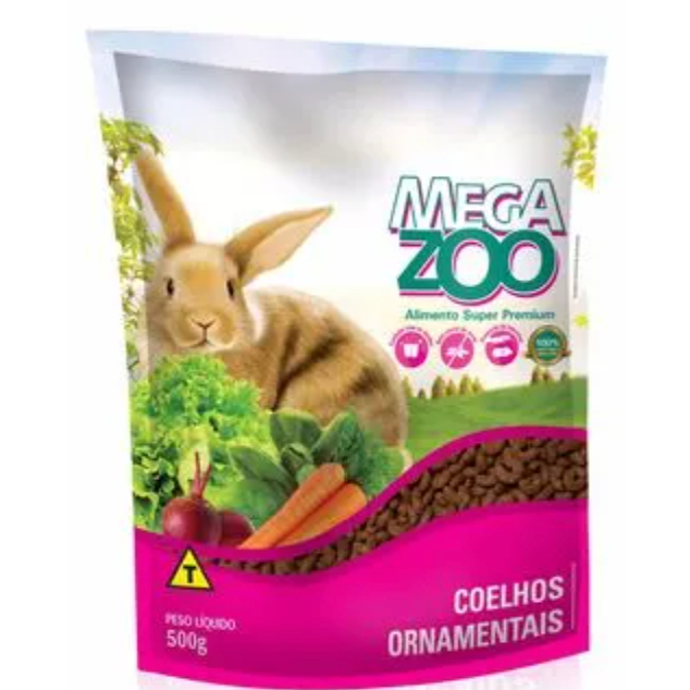 Ração Megazoo Coelhos ornamentais adulto