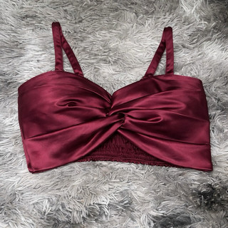 Cropped Metalizado Top Com Alça Elástico Cropped Torcido
