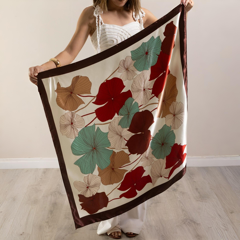 Lenço Feminino Cetim 90x90 Grande Vira Bandana para Cabelo Bolsa em Oferta na Shopee