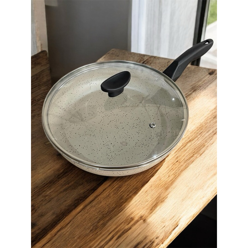 Frigideira Infinita 2.2mm 24cm Antiaderente Efeito Granito Fácil de Limpar
