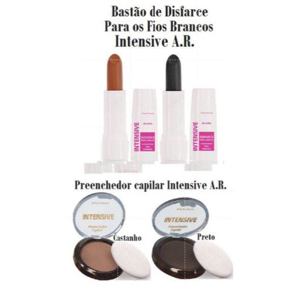 Disfarce para cabelos Brancos em bastão ou Preenchedor capilar em pó Intensive Abelha Rainha