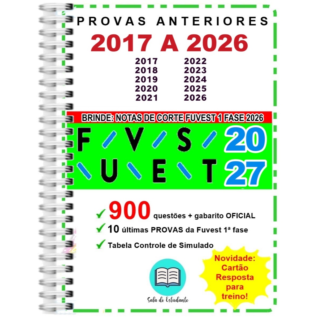Fuvest 1ª Fase Provas 2017 a 2026 Gabarito Oficial