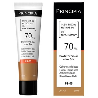 Principia Protetor Solar PS-05 Cor 4.0 c/ 14,5% Mix de Filtros UV + 5% Niacinamida FPS 70…