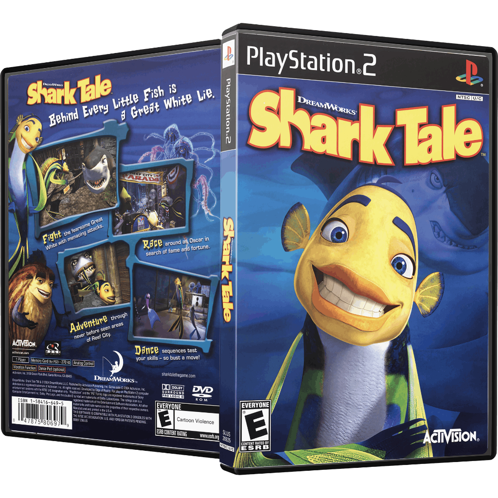 Espanta Tubarões (Shark Tale) PS2 – Mídia Física Com Encarte + Box Completo