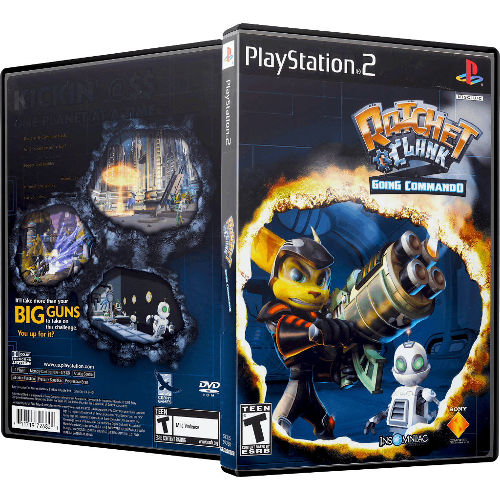 Ratchet & Clank: Going Commando PS2 – Mídia Física Com Encarte + Box Completo