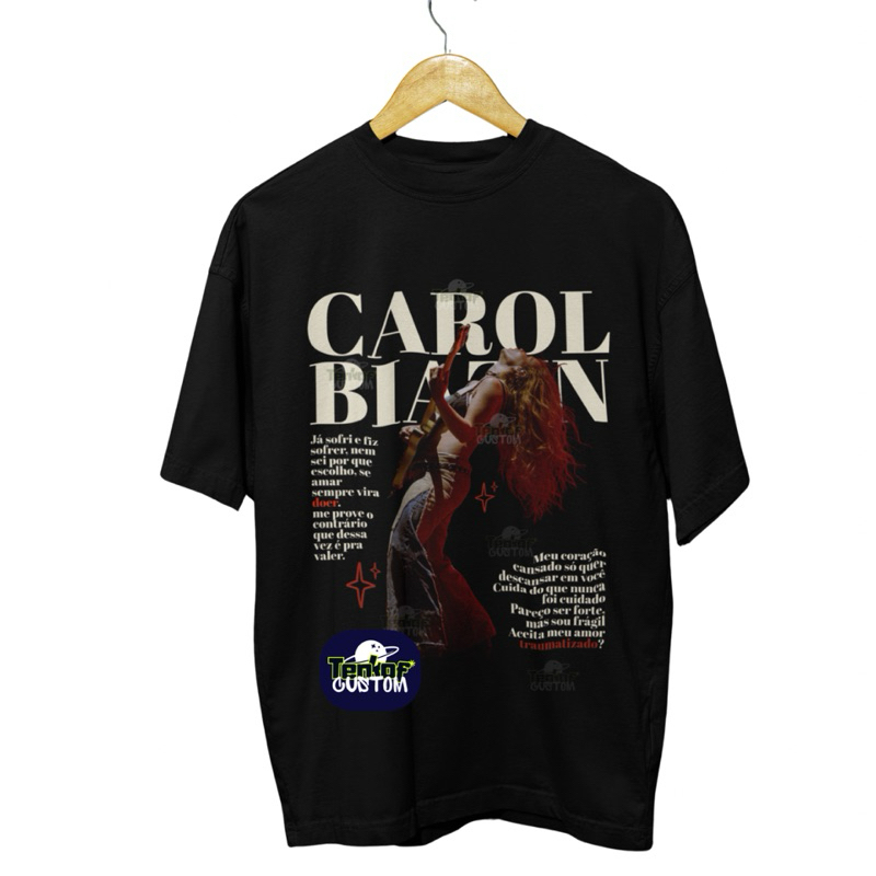 T-shirt Carol Biazin Amor Traumatizado Personalizada Camiseta 100% Algodão Em Alta Qualidade