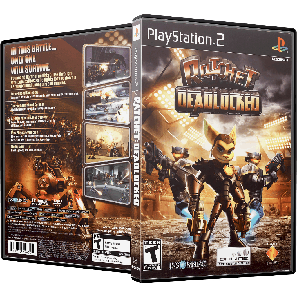 Ratchet: Deadlocked PS2 – Mídia Física Com Encarte + Box Completo