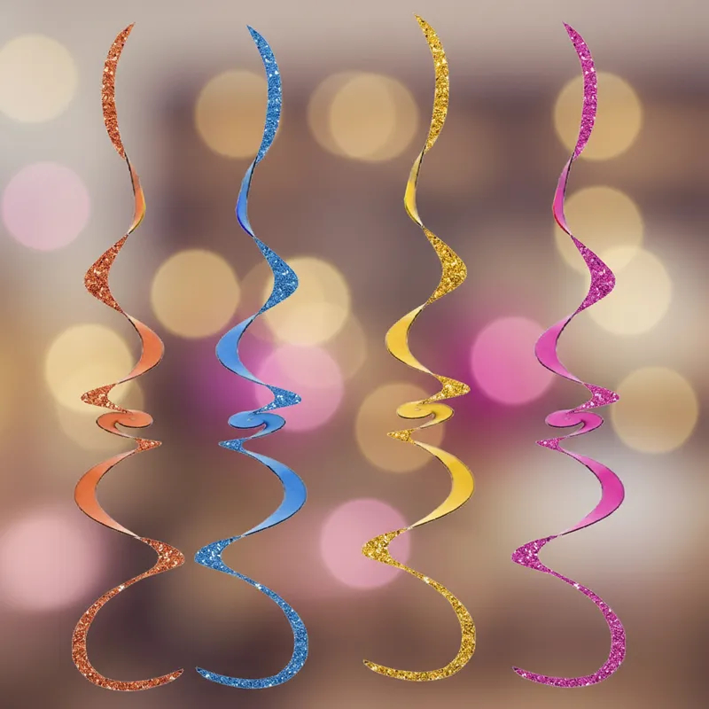 04 Serpentinas Coloridas com Glitter - Carnaval e Folia