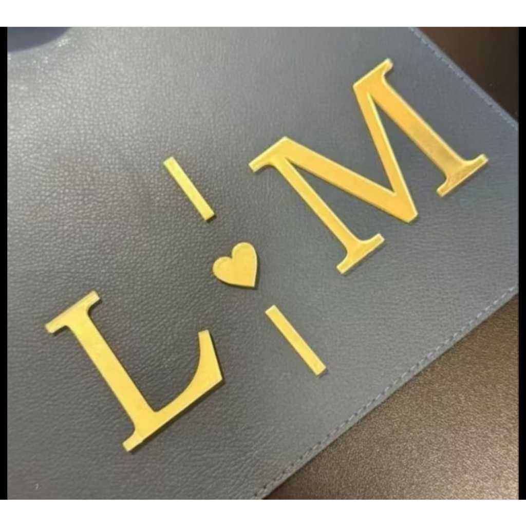 kit monograma letras separadas 4cm de altura acrilico espelhado em Oferta na Shopee