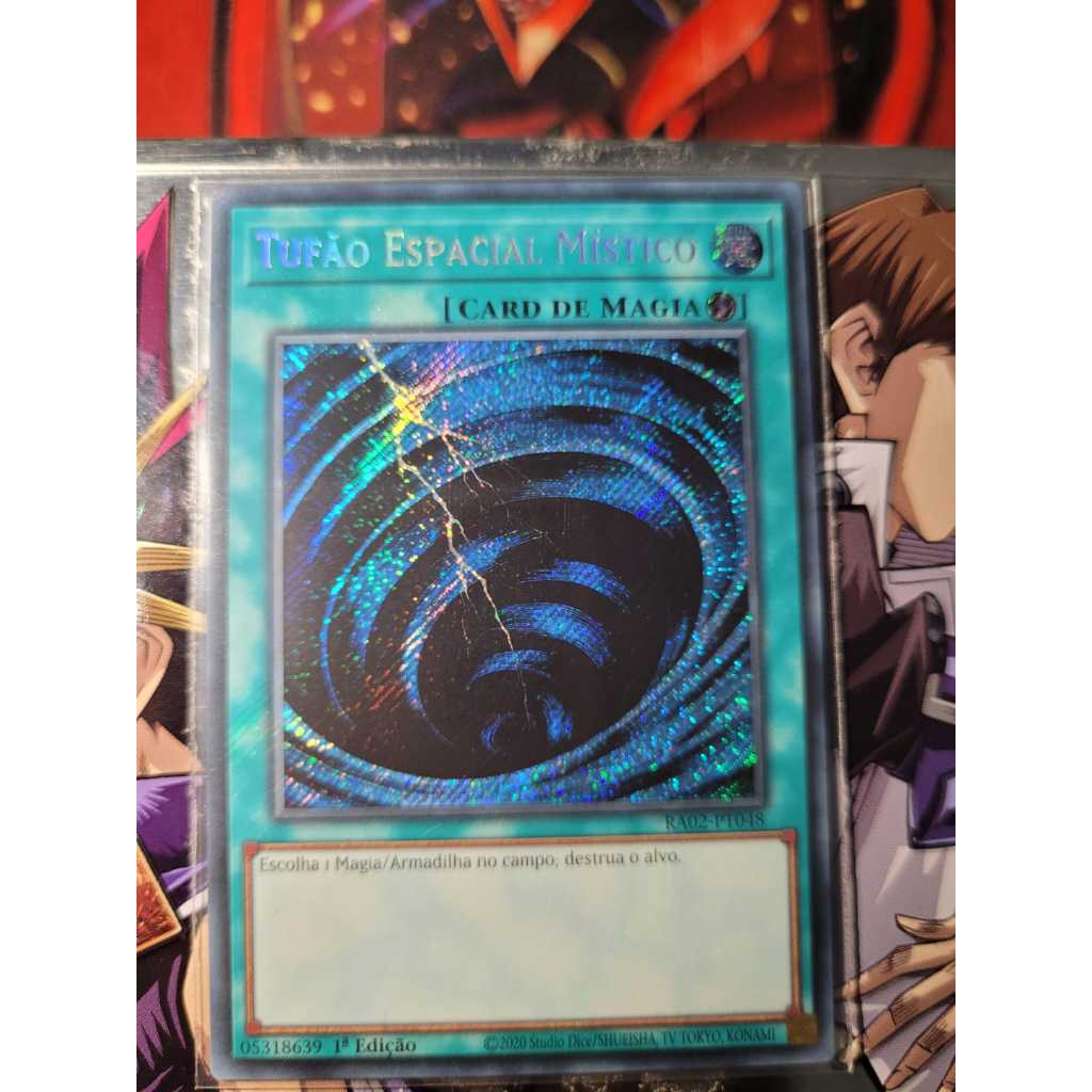 Tufão Espacial Místico - Mystical Space Typhoon - Raridade SECRET. Yugioh! Original Konami.