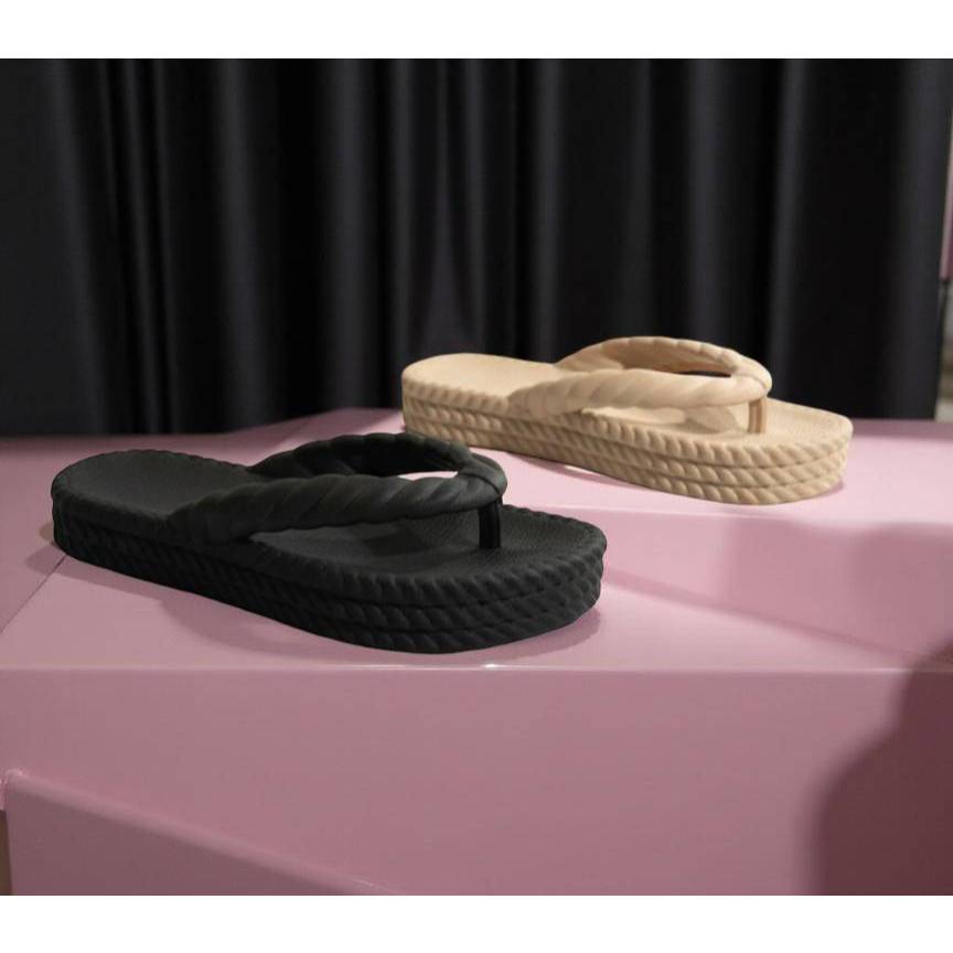 Papete Feminina com Três Tranças Antiderrapante Macia e Confortável HOM3 SHOP