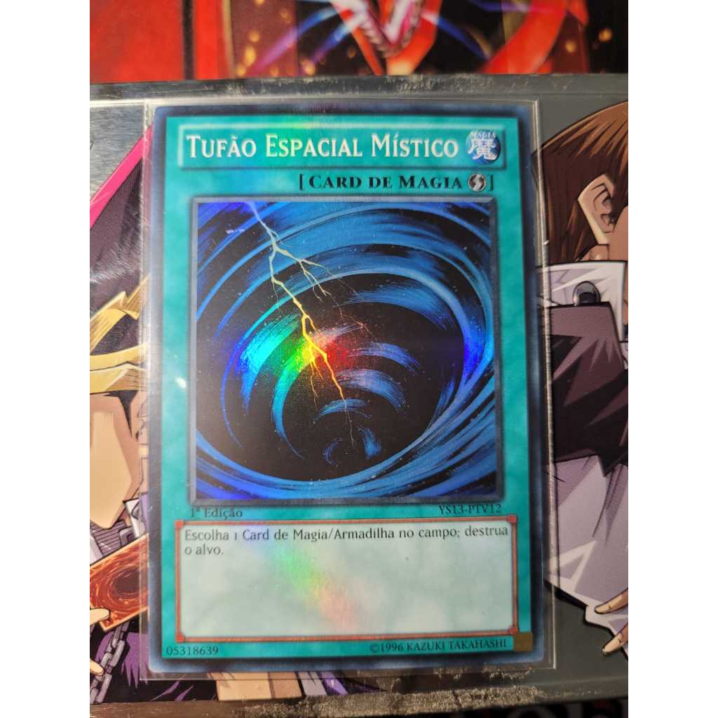 Tufão Espacial Místico - Mystical Space Typhoon - Raridade SUPER. Yugioh! Original Konami.