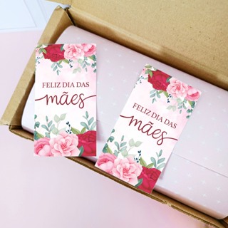 Até 200 Cartões dia das Mães Rosas 5x9cm - Pronta entrega em Oferta na Shopee