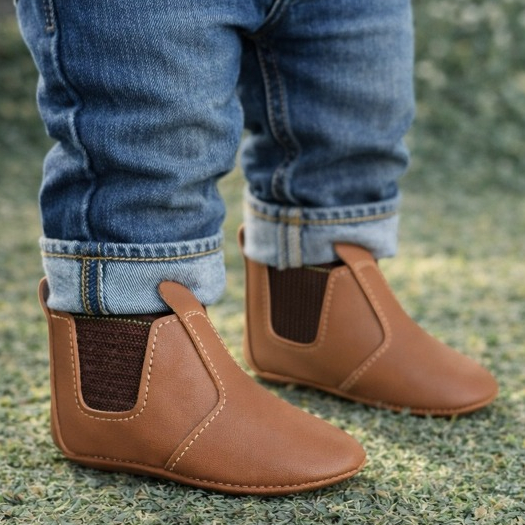 Botina Infantil Bota Jequinha Menino Menina Estilo Country Detalhes de Elástico na Lateral Confortável