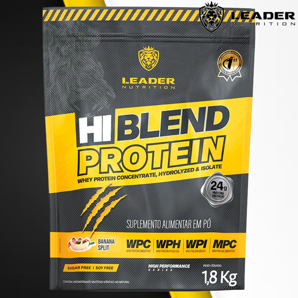 WHEY PROTEIN HI-BLEND PROTEIN 1,8KG LEADER NUTRITION - SABORES DIVERSOS em Oferta na Shopee