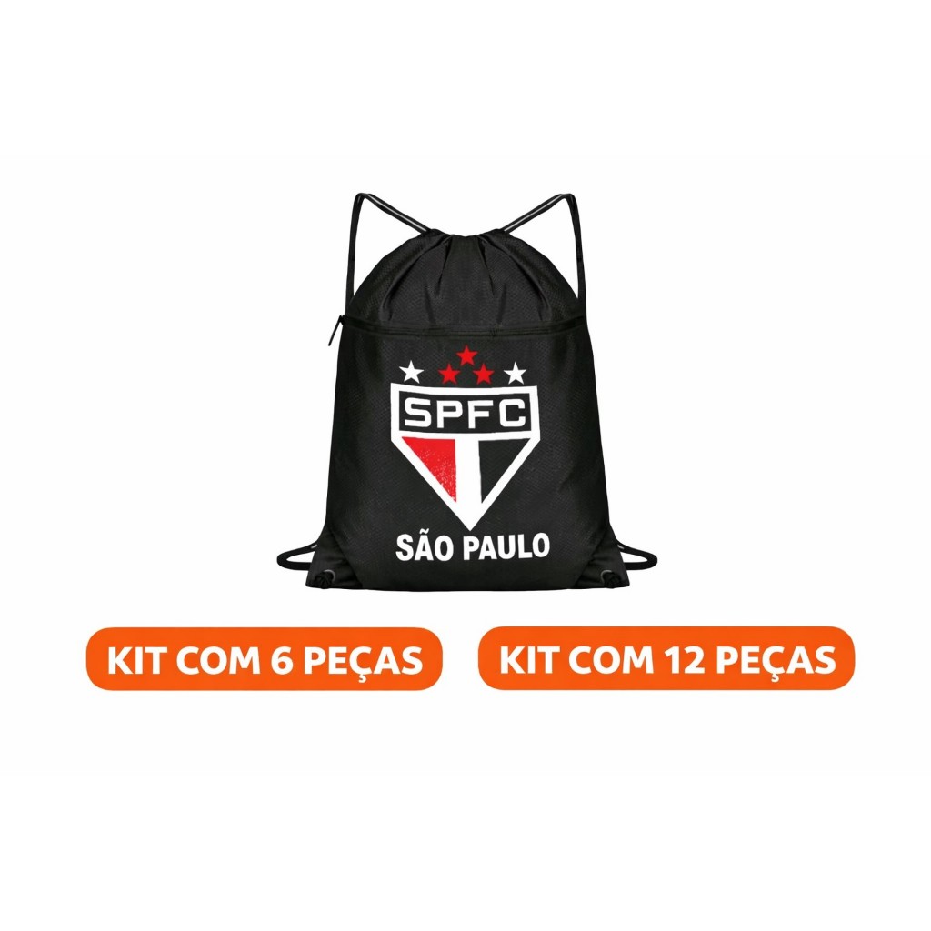 Kit Mochila Saco Resistente Personalizadas Time De Futebol Nylon Acadêmia Esporte Lazer Atividades