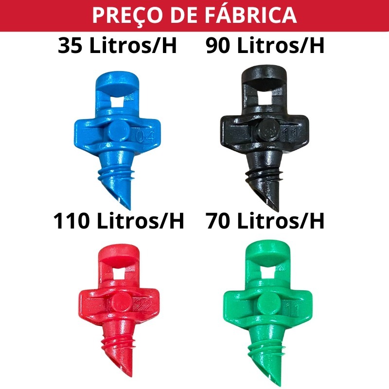 Bico Micro Aspersor Spray Estático Irrigador De Jardim 10 a 100 Unidades - jati