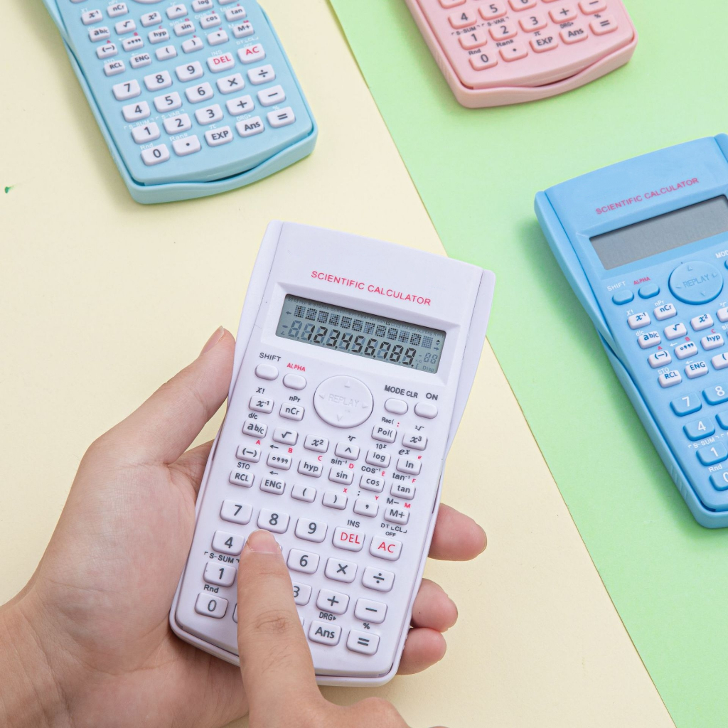 calculadoras científicas para estudantes, calculadora científica 240 funções, 2 linhas 10 + 2 dígitos em Oferta na Shopee