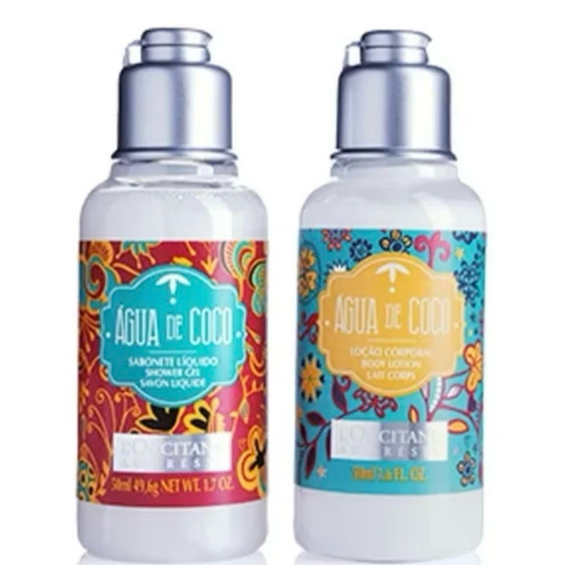 Duo minis para viagem Água de Coco 🥥 | sabonete liquido e hidratante corporal com 50ml cada |  L’Occitane au Bresil