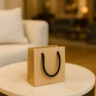 Mini Sacolas Kraft e Offset 10x10x4 cm – Embalagem Premium para Joias e Acessórios – 20 und em Oferta na Shopee