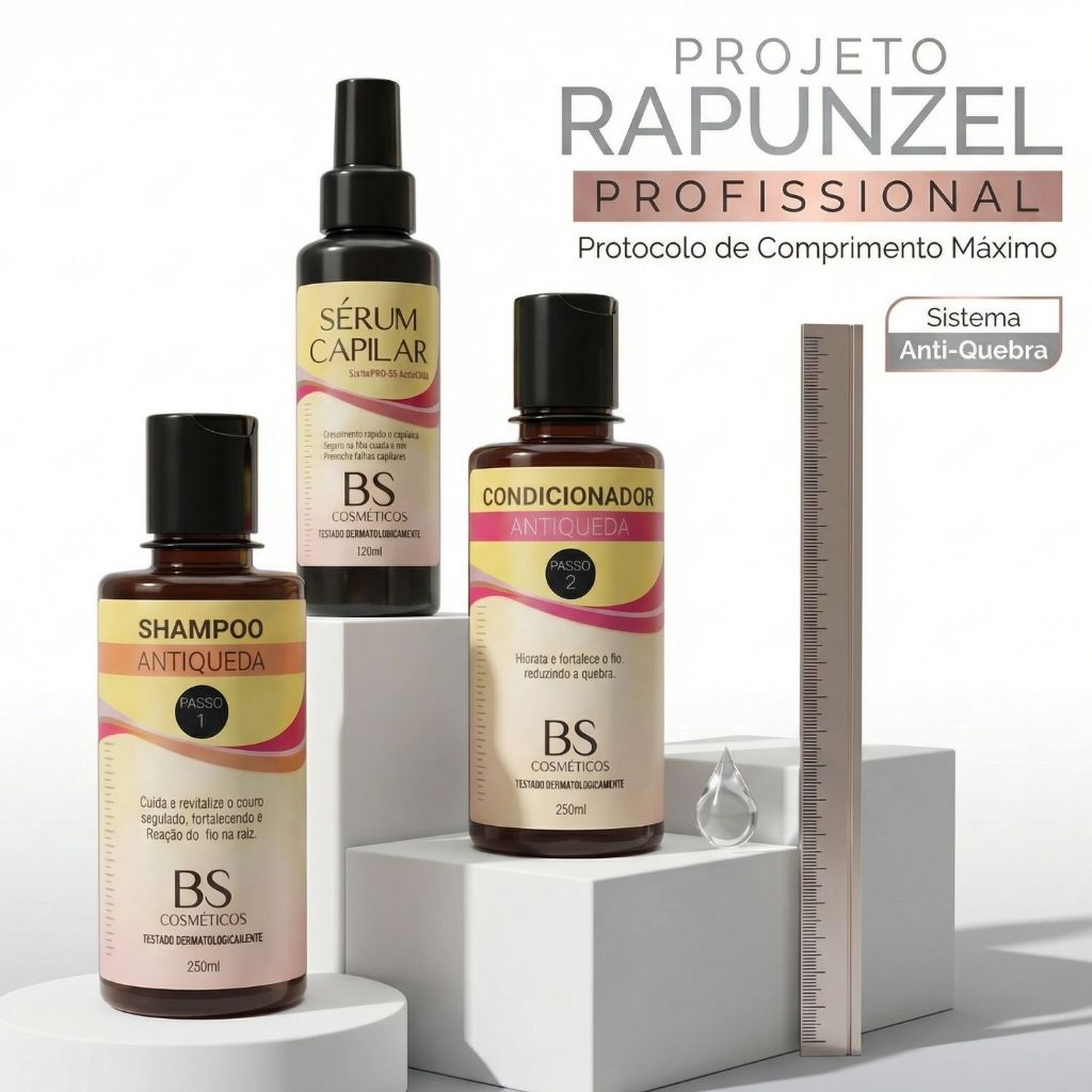 Kit Bomba Botox Para Cabelo Shampoo Rapunzel Para Cabelo Shampoo Condicionador Sérum Capilar Crescimento Antiqueda em Oferta na Shopee
