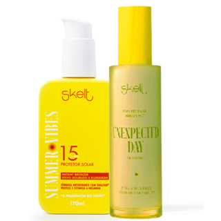 Summer Vibes Protetor Solar FPS 15 + Body Splash Unexpected Day em Oferta na Shopee