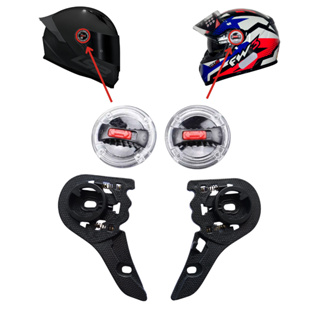 Kit 1/2/3 PAR Reparo Completo Botão Fixação Viseira Transparente Cristal Ls2 Ff358 Helt Strada Fw3 Gt Texx Mormaii FF310 em Oferta na Shopee