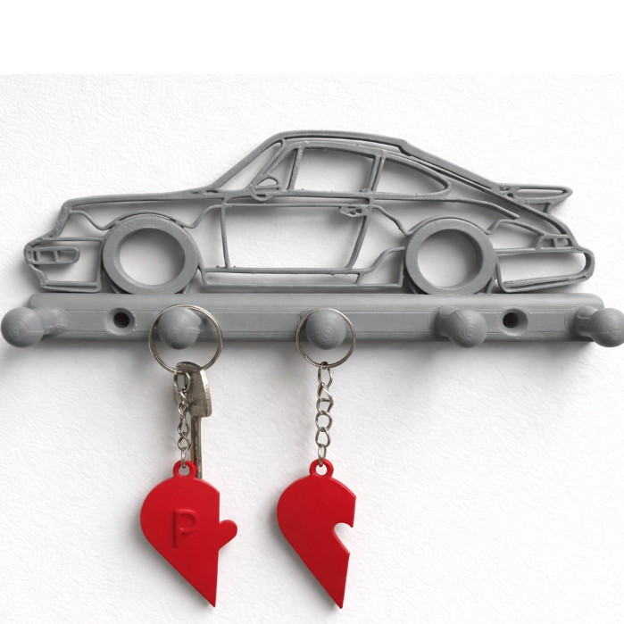 Porta Chaves Carro Esportivo – de Parede com parafusos de Fixação inclusos suporte de chaves formato de carro decoração