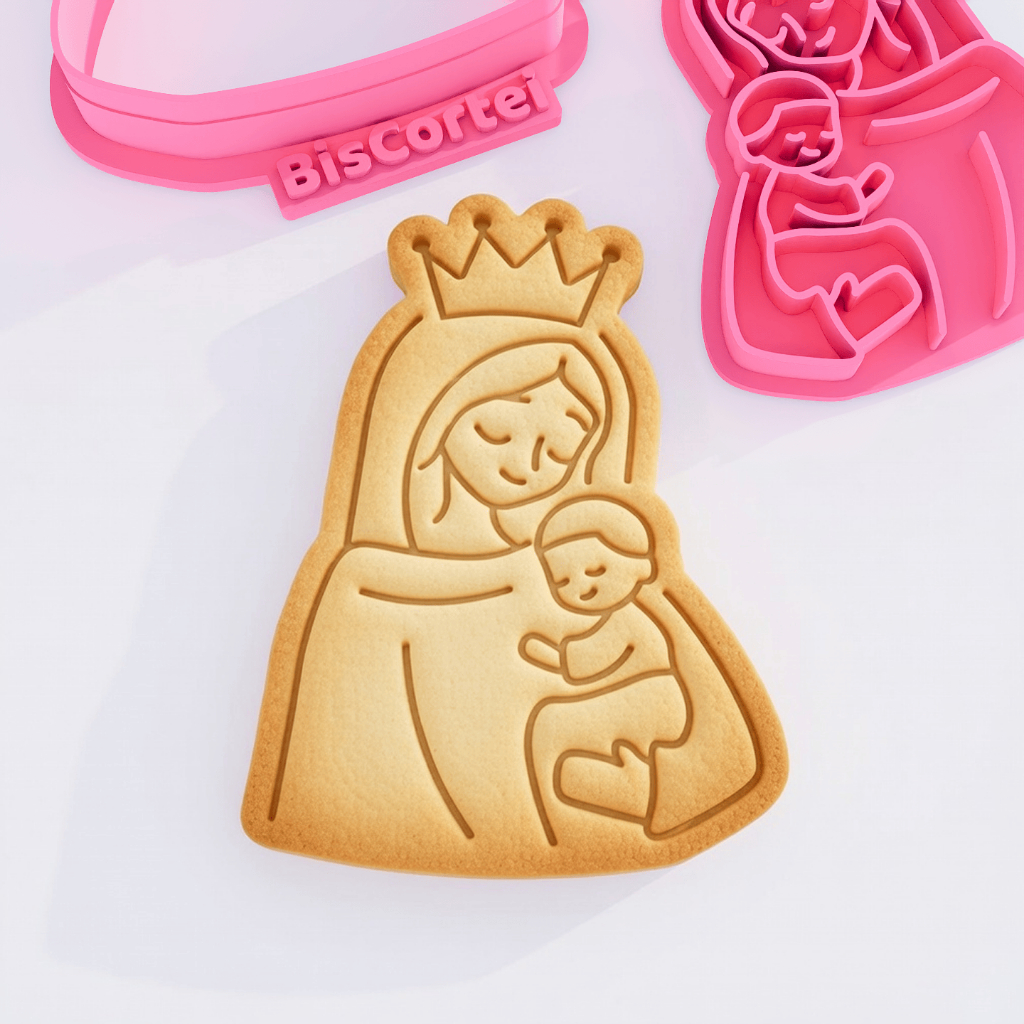 Cortador de Biscoito Nossa Senhora do Rosário Carimbo Marcador Pasta Americana Cookie Bolacha em Oferta na Shopee