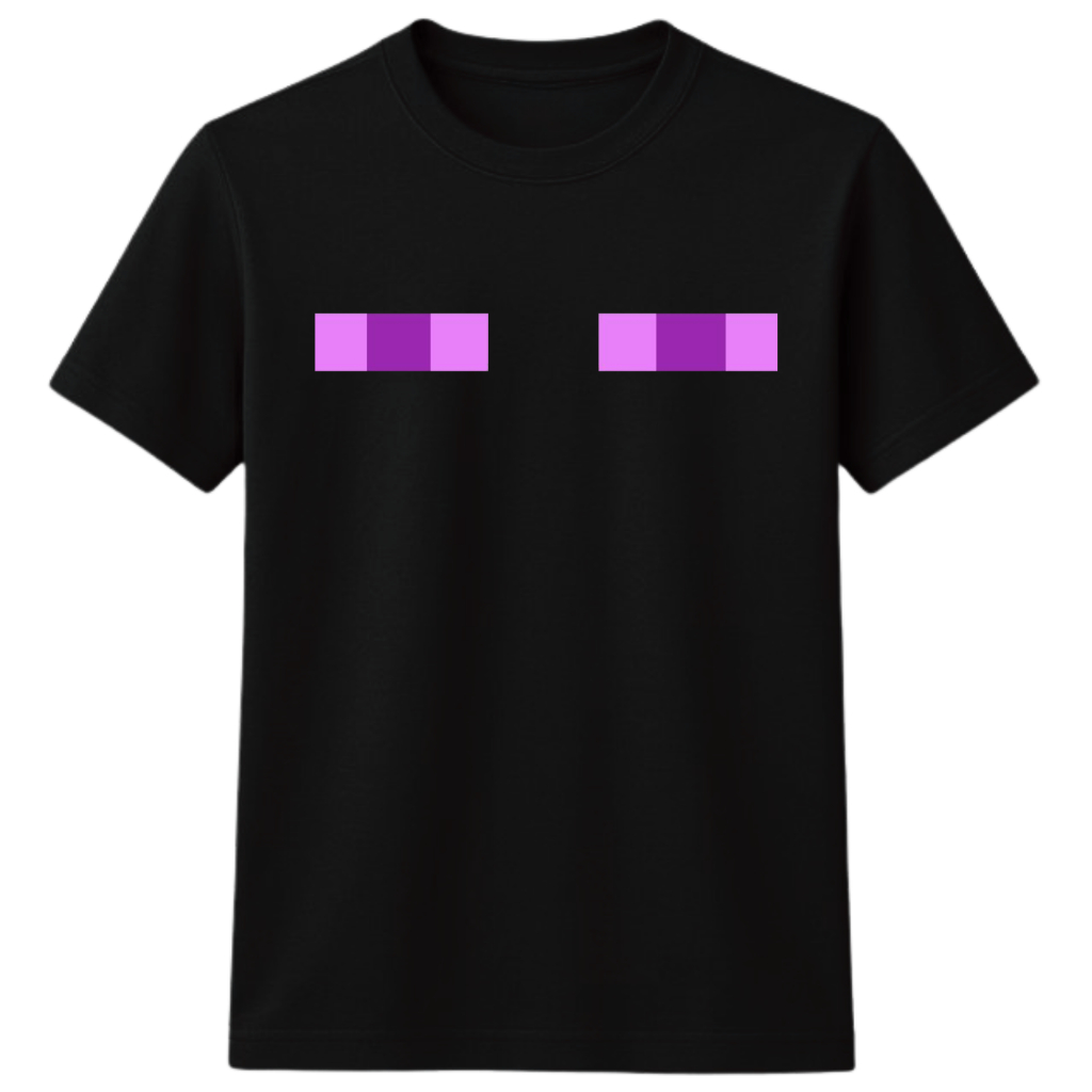 Camiseta Camisa Blusa Enderman Mob Monstro Mine Craft Jogo Game Quadrado Infantil Algodão Malha Fria em Oferta na Shopee