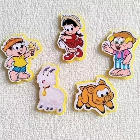 Apliques 3D turminha do Chico bento personalizados festa infantil lembrancinhas diversos temas