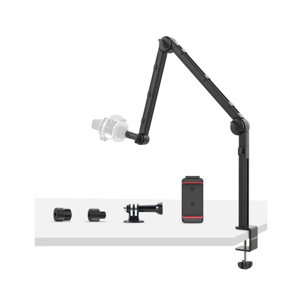 ULANZI VIJIM LS24 Suporte de Microfone Mesa Grampo C Articulado Ajustável para Live Podcast