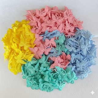 200/100/50 un Borboletas Prensadas em Tevido p Artesanatos Apliques em Laços Lembrancinhas em Oferta na Shopee