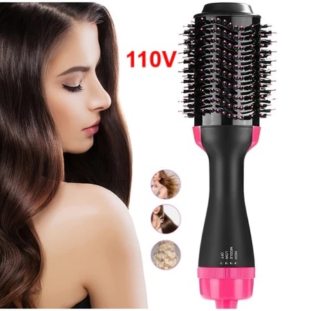 Escova Secadora 110v Alisador Elétrica Escova de ar quente Modeladores de cabelo Com 3 Em1 Hair