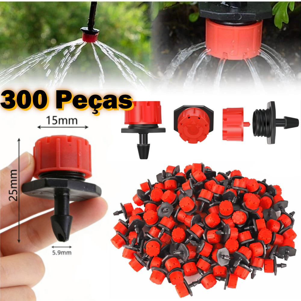 Micro Bico Gotejador Ajustável Irrigador De Jardim 300 pcs