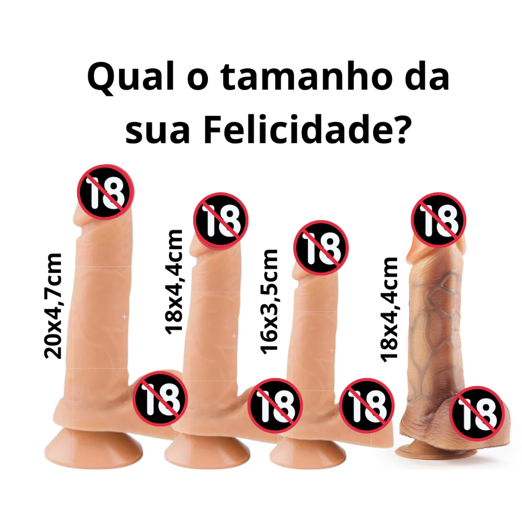Pênis Realístico Consolo Dildo Grande Feminino Vários Tamanhos em Oferta na Shopee